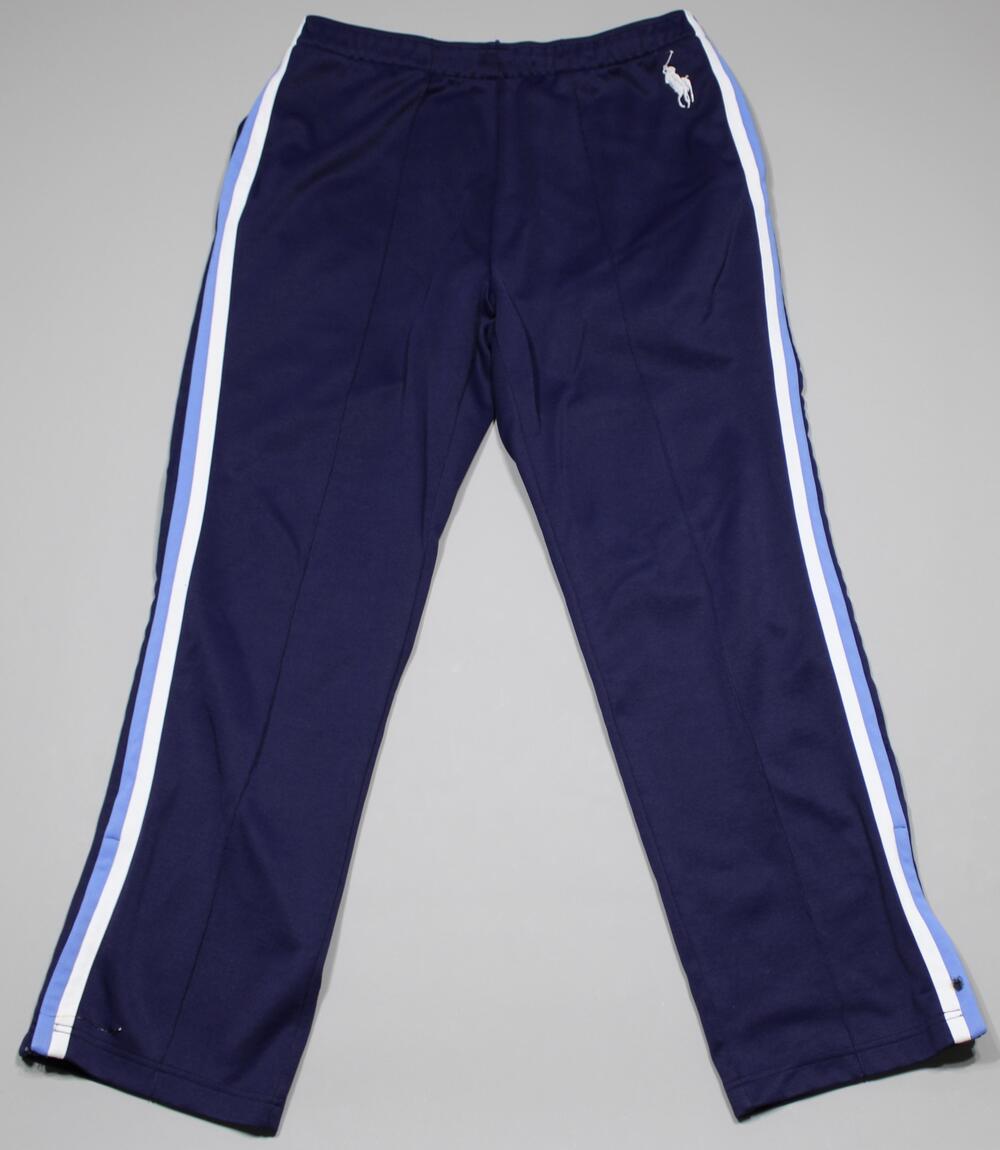 Vintage Polo Ralph Lauren Track Pants Mens M Blue Stripe Big Pony
